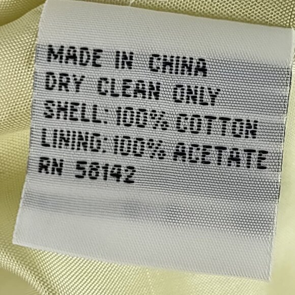 Talbots Yellow Green Floral Sleeveless 100% Cotton A-Line Midi Dress Size 10 - Picture 11 of 11